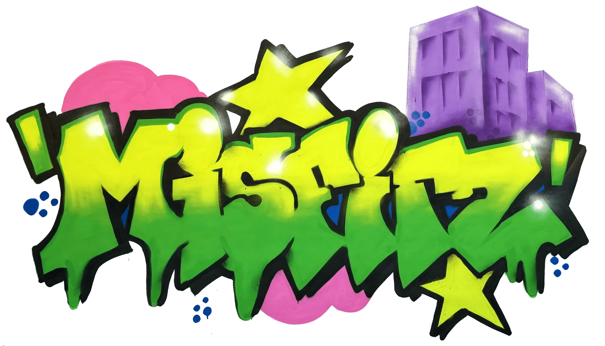MISFITZ graffiti piece, painted live at the Antihero Studios playtest event in Barcelona
